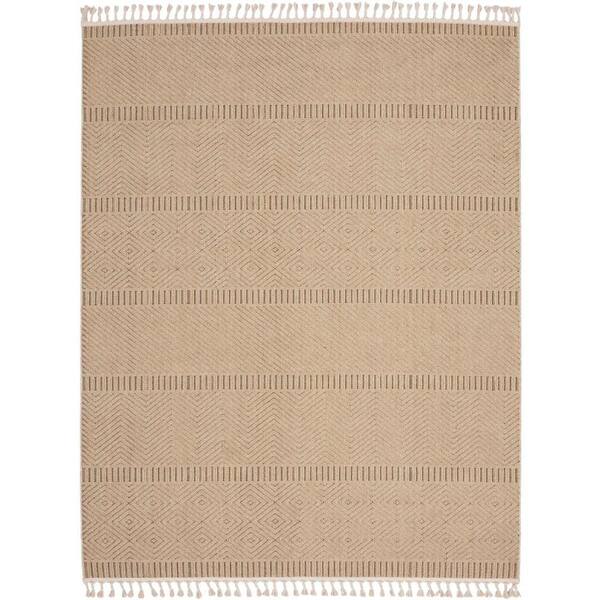 Nourison Paxton Mocha 8 ft. x 11 ft. Geometric Contemporary Area Rug