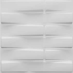 Falkirk Fifer 20 in. x 20 in. Paintable Off White Geometric Bricks Fiber Decorative Wall Paneling (10-Pack)