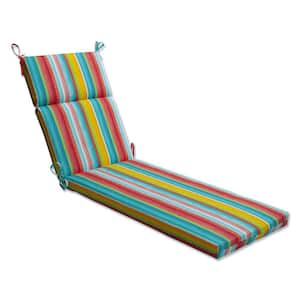 Striped 21 x 28.5 Outdoor Chaise Lounge Cushion in Multicolored Dina