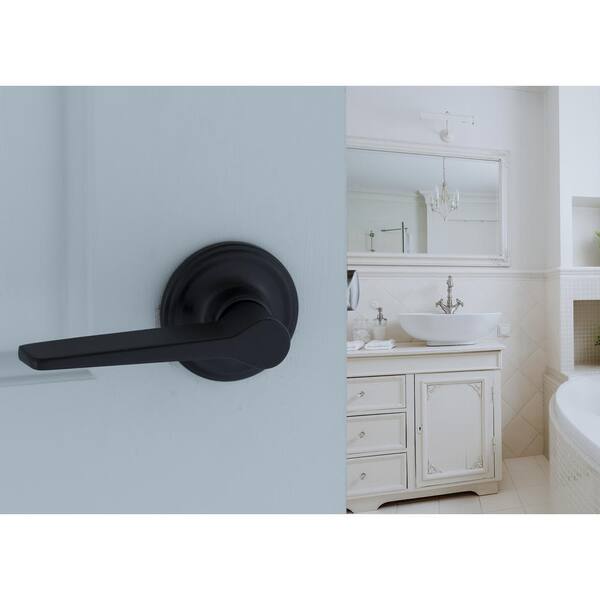 Copper Creek Contemporary Zane Black Hall/Closet Door Lever