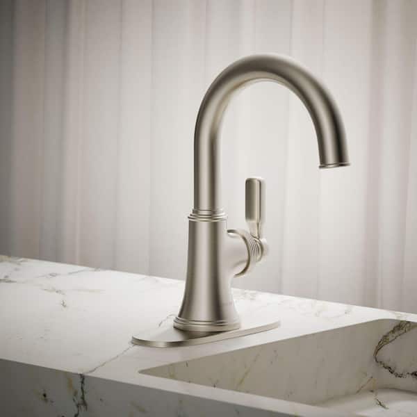 Paces Single Handle Single Hole Bathroom Faucet in Vibrant Brushed Nickel