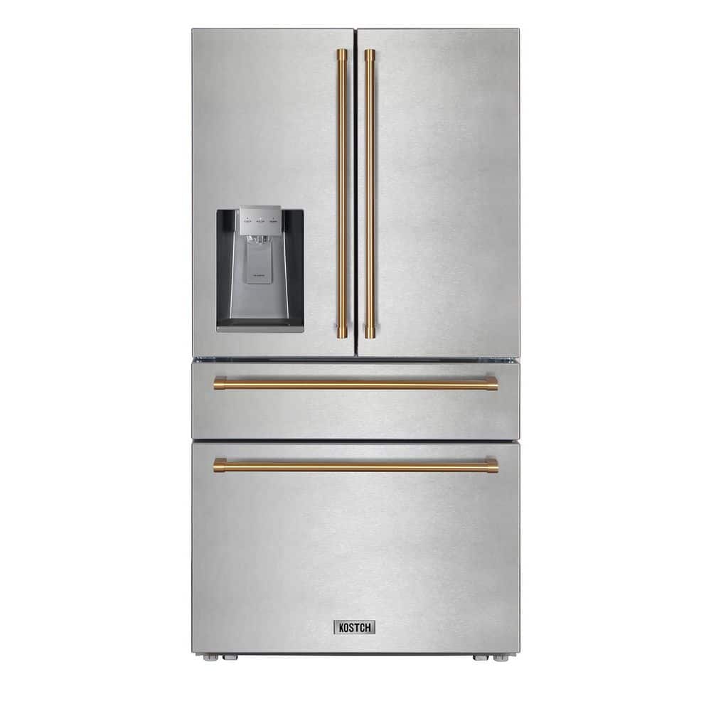 KOSTCH 36 in. 21.6 cu. ft. Counter Depth French Door Refrigerator