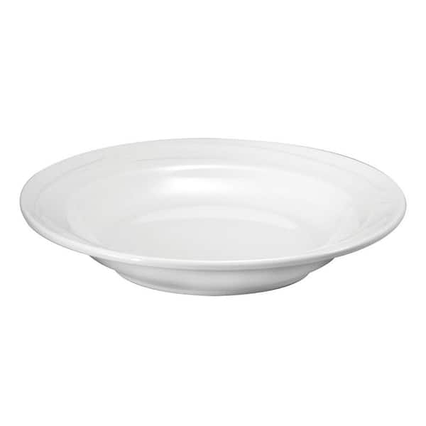 Oneida Espree Porcelain 21.5 oz. Cream Rimmed Deep Soup Bowl (Set of 24)
