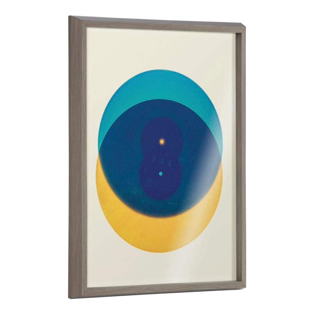 "Blake ""Colorful Records Blue Yellow"" by Emiko and Mark Franzen of F2Images Framed Art Print 24 in. x 18 in." price history on PriceWatchPro