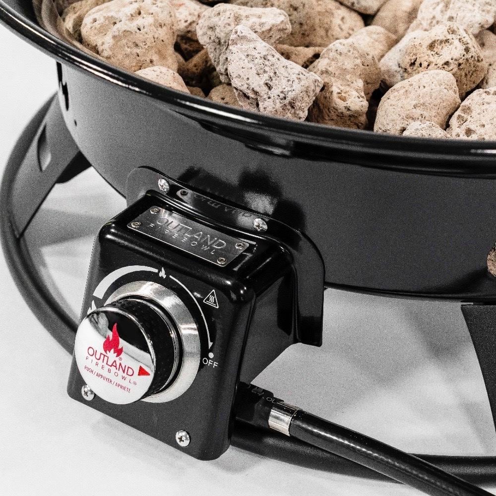 Okanagan Black Steel Round Propane Fire Pit