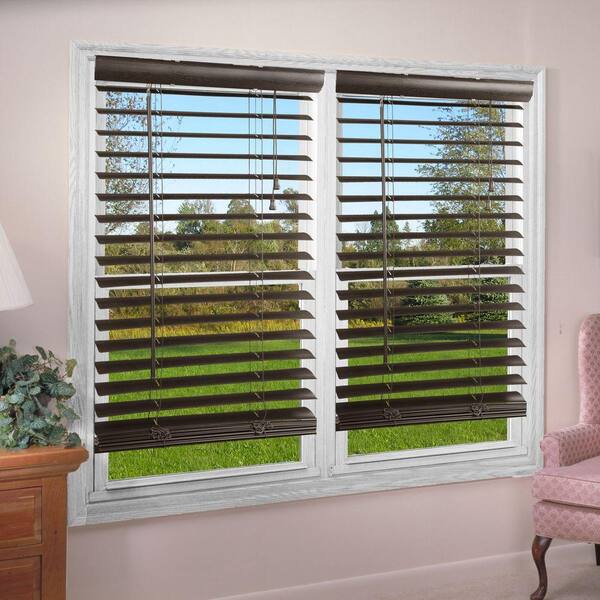 Perfect Lift Window Treatment Mocha 2 in. Premium Vinyl Blind - 24.5 in. W x 72 in. L