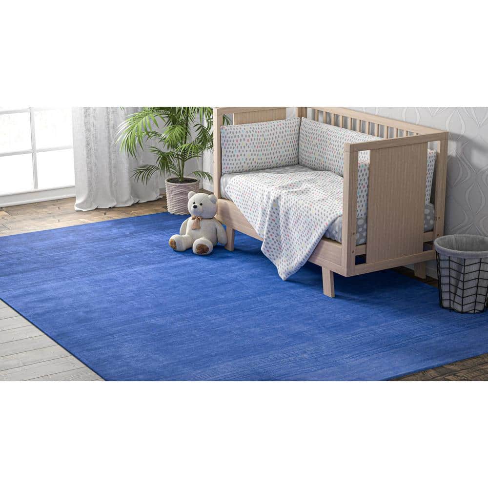 Handmade Rectangular Red Wool 8' x 10' Area Rug