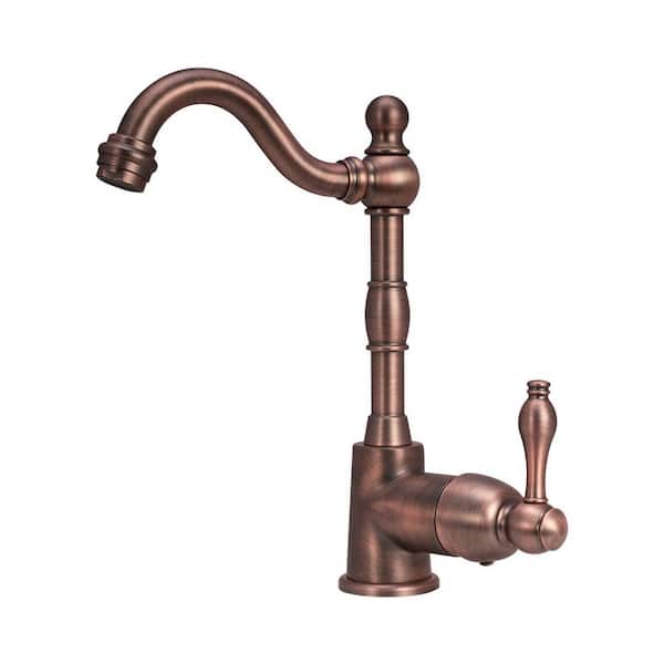 Akicon Single-Handle Deck Mounted Bar Faucet in Antique Bronze