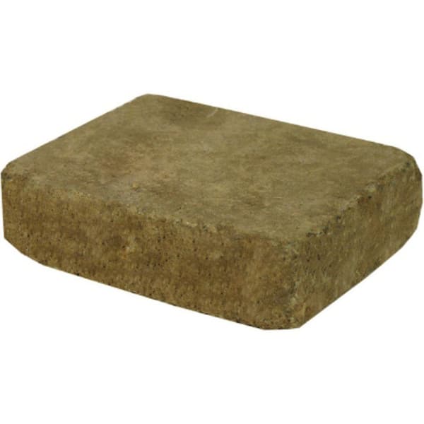Oldcastle 8.75 in. x 7 in. x 2.25 in. Gold Cobblestone Concrete Paver