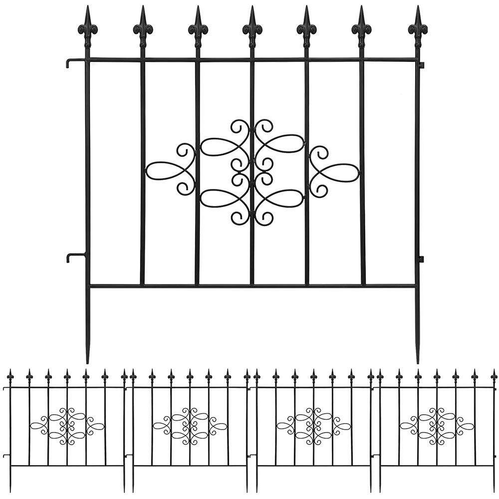 5 Panels 10 ft. (L) X 26 in. (H) Metal Decorative Garden Fence, Animal Barrier Fence price history on PriceWatchPro