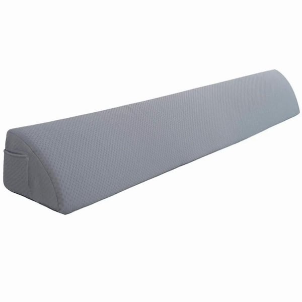 Afoxsos Light Gray Memory foam 60 x 10 in. Throw Pillow Adjustable Bed Queen Wedge Pillow - Set of 1