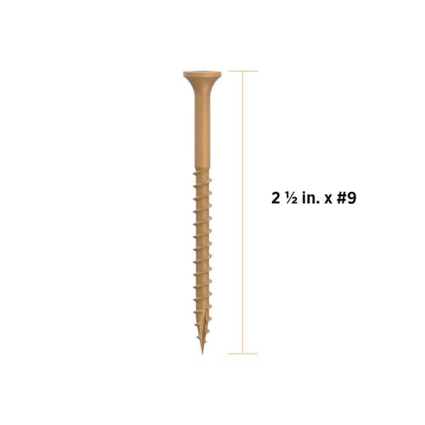 2-1/2 in. #9 Tan Star Drive Exterior Bugle Head Wood Deck Screws (350-Count)
