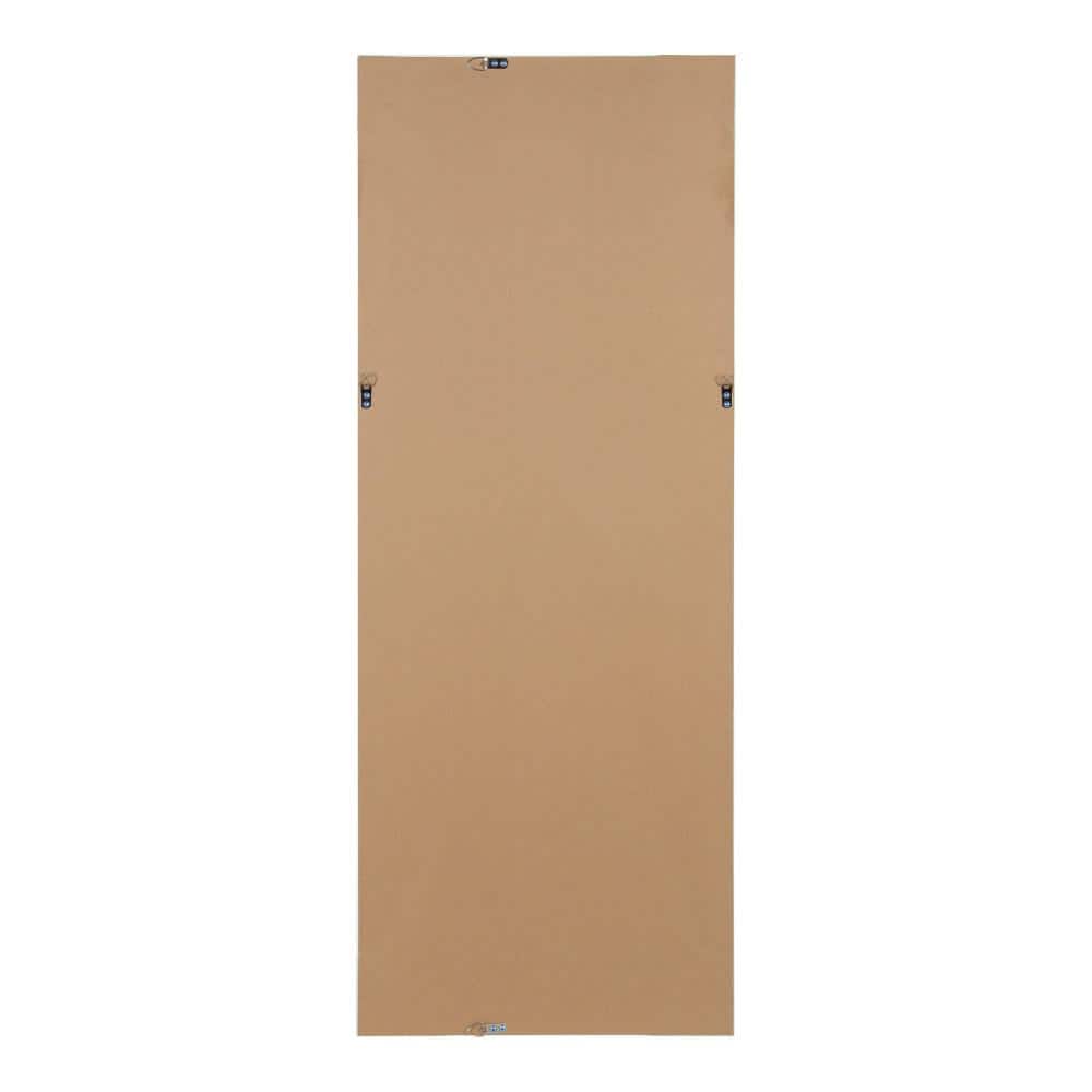 White Full Length Rectangular Wall Mirror with Beveled Edge
