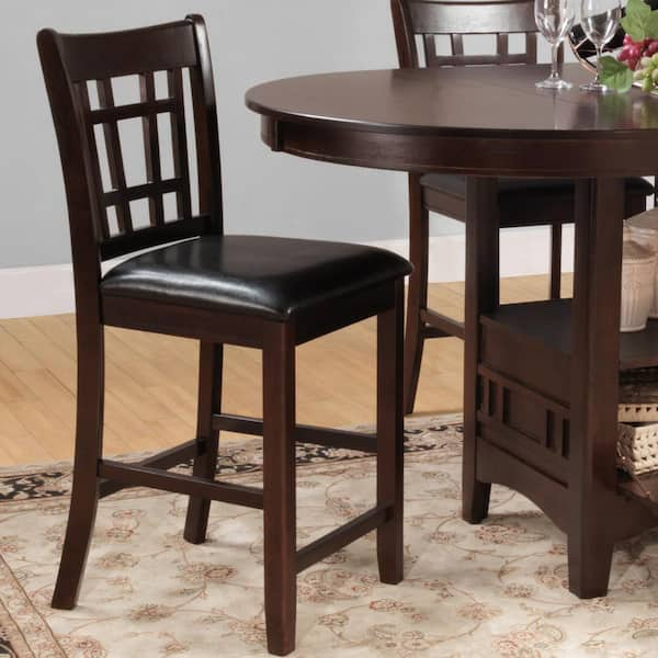 HomeSullivan 41 in. Brown Dark Cherry Finish Counter Height Chairs