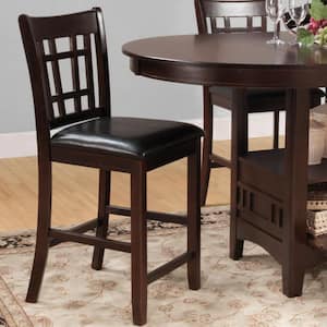 41 in. Brown Dark Cherry Finish Counter Height Chairs (Set Of 2)
