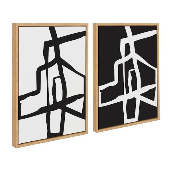 Kate and Laurel Sylvie Bold Sophisticated Abstract by the Creative Bunch Studio 2-Piece Framed Art Print 18 in. x 24 in.