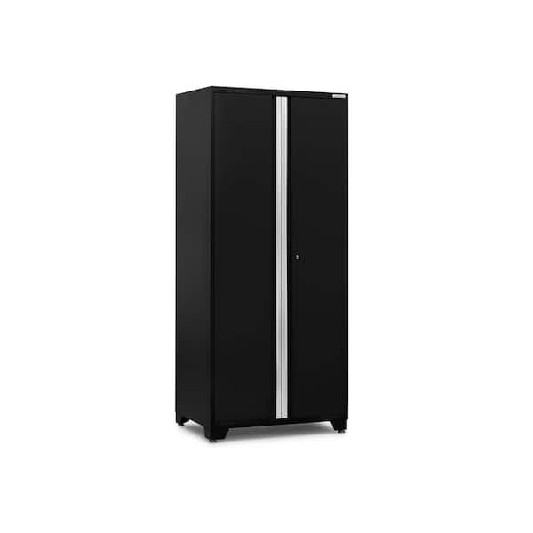 NewAge Products Pro Series 36 in. W x 84.75 in. H x 24 in. D 18-Gauge Welded Steel Freestanding Multi-Use Cabinet Locker in Black