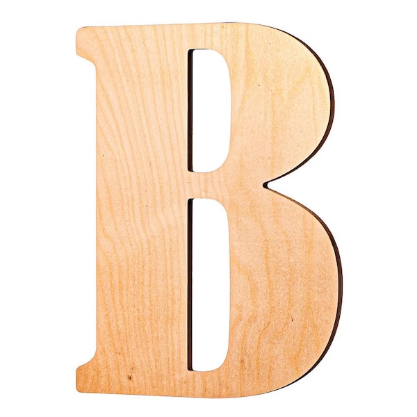 Jeff Mcwilliams Designs 23 In Uned Wood Letter B Initial Monogram Door Hanger Wall Decor Baby Alphabet For Birthday Wedding Hd Vintage - Home Decor Wooden Wall Letters