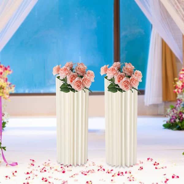Cardboard Floral Stand Vase Cylinder Party Event Centerpieces Cardboard  Vase 3pc