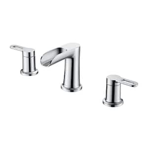 Waterfall 8 in. Widespread 2-Handle Bathroom Faucet in Chrome