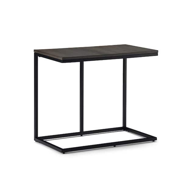 Simpli Home Ward Solid Mango Wood and Metal 28 in. Wide Square Industrial  Wide C Side Table in Warm Grey AXCWRD-C04 - The Home Depot