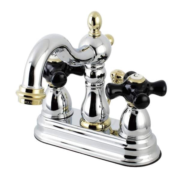 Kingston Brass Duchess 4 In Centerset 2 Handle Bathroom Faucet With Plastic Pop Up In Polished 2890