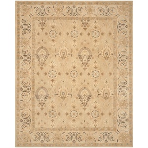 SAFAVIEH Anatolia Beige 9 ft. x 12 ft. Border Floral Area Rug AN512A-9