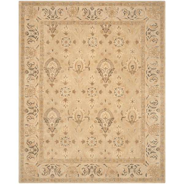 SAFAVIEH Anatolia Beige 8 ft. x 10 ft. Border Floral Medallion Area Rug