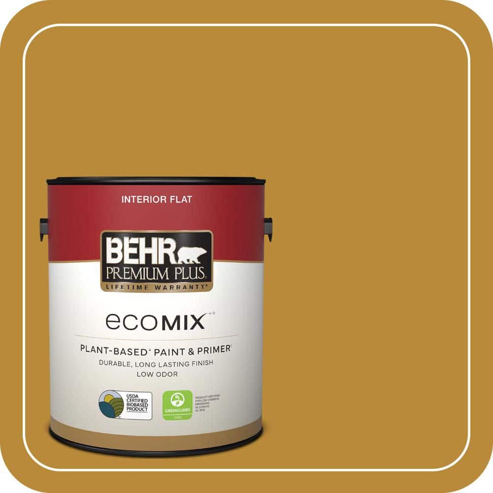 1 gal. #S-H-350 Burmese Gold Flat EcoMix Plant-Based Interior Paint & Primer price history on PriceWatchPro