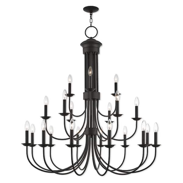 Abbotsford 21-Light Bronze Foyer Chandelier