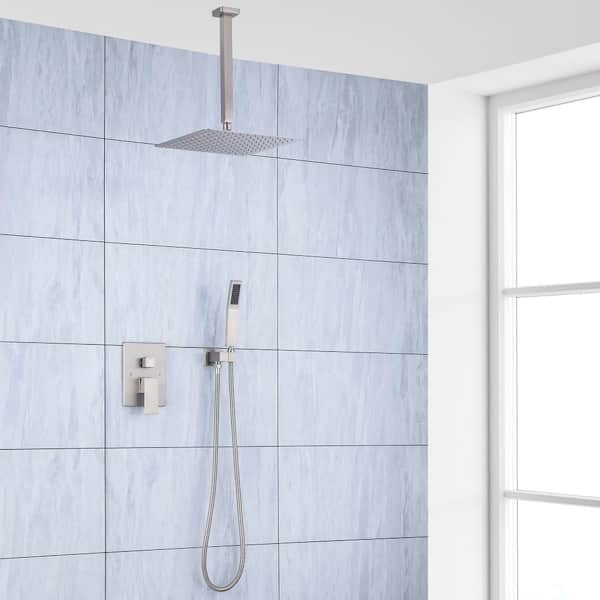 Staykiwi Single Handle 1-Spray Pattern Shower Faucet 2.5 GPM with Pressure Balance Anti Scald in Brushed Nickel