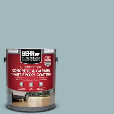 1 gal. #PFC-51 Nautical Blue Self-Priming 1-Part Epoxy Satin Interior/Exterior Concrete and Garage Floor Paint