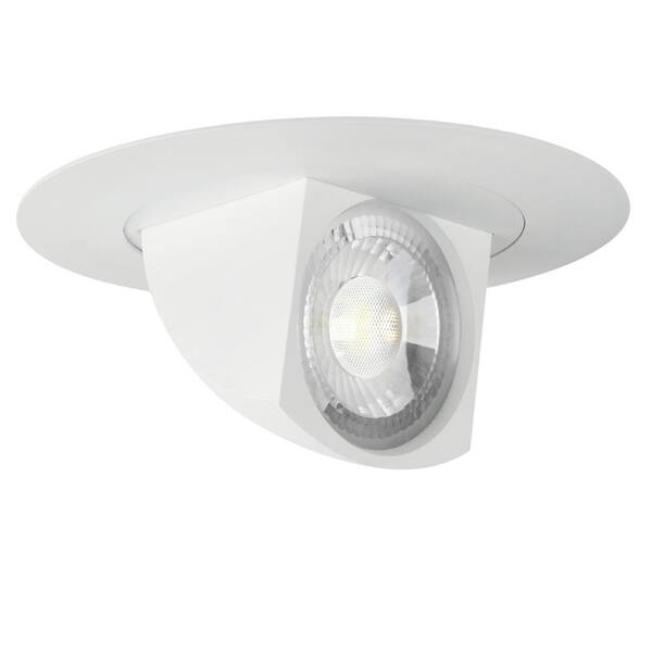 Feit Electric 5/6 in. Integrated LED White Retrofit Recessed Light Trim Dimmable Spot Light CEC Title 24 Bright White 3000K, 6-Pack