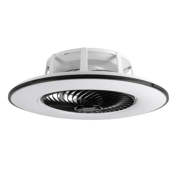 Tivleed 11.02in. Indoor Classic Black and White Low Profile Ceiling Fan