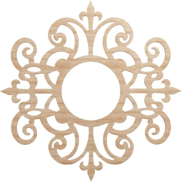 Ekena Millwork 28 in. x 9.125 in. x 0.25 in. Wood Medallion Moulding