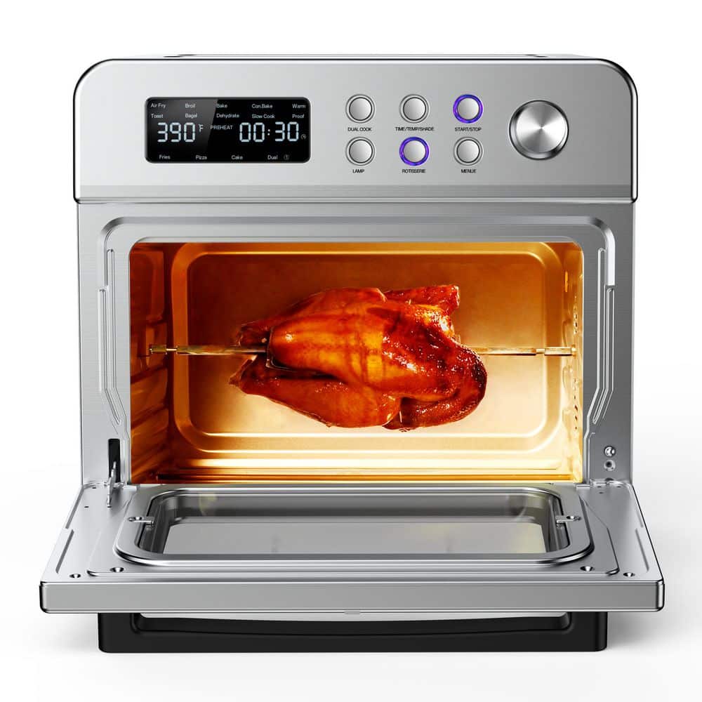 23.3 qt. Countertop Air Fryer that provides 13 Smart Programs with Rotisserie, LCD Digital Screen, Stainless Steel. price history on PriceWatchPro