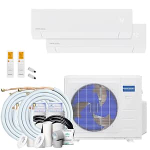 Olympus 36,000 BTU 3-Ton 2-Zone 22.5 SEER Ductless Mini Split AC and Heat Pump with 12K+24K and 2-25 ft. Lines - 230V