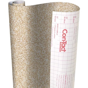Creative Covering 18 in. x 20 ft. Beige Granite Adhesive Shelf and Drawer Liner (6 Rolls)