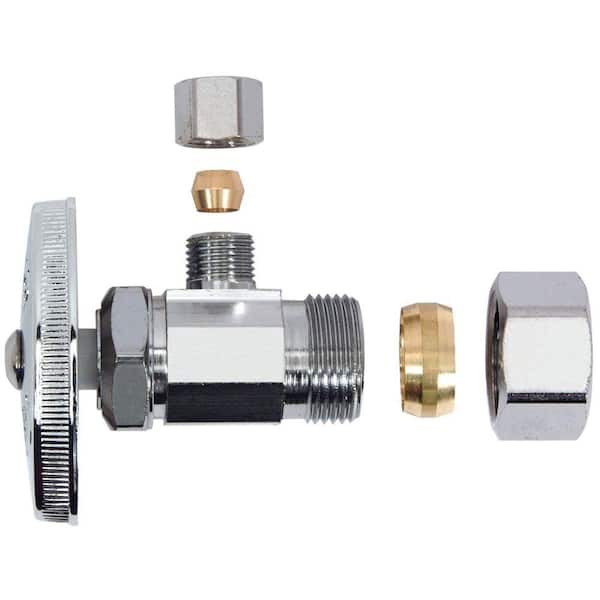 1/2 in. Compression Inlet x 1/4 in. Compression Outlet Multi-Turn Angle Valve