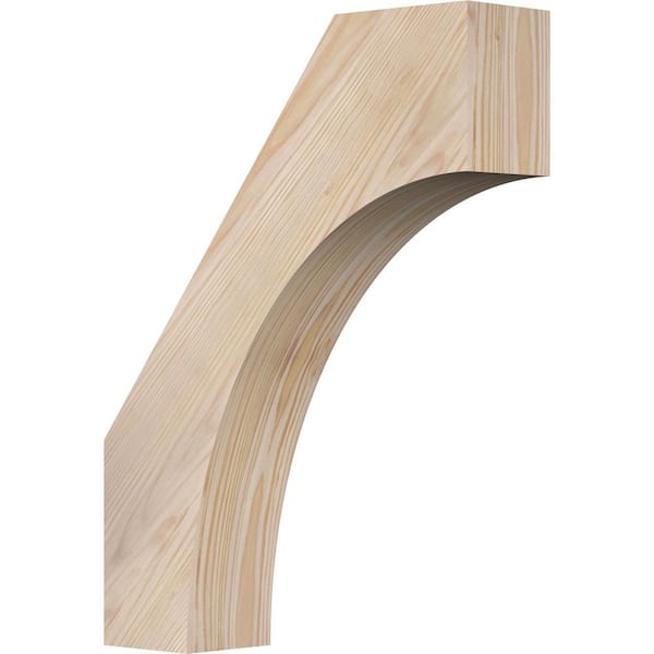 Ekena Millwork 3 1/2"W x 14"D x 18"H Westlake Smooth Knee Brace, Douglas Fir