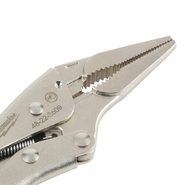 Milwaukee 9 in. L Nose Locking Pliers 48-22-3509 - The Home Depot