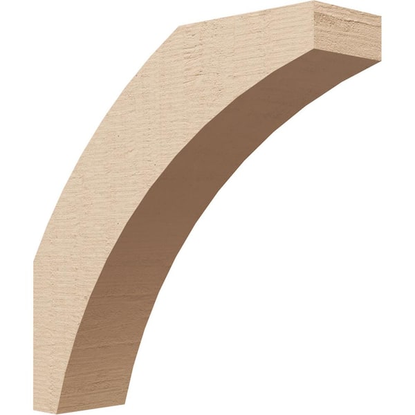 Ekena Millwork 3 in. x 12 in. x 12 in. Thorton Rough Cedar Woodgrain Timberthane Polyurethane Knee Brace, Primed