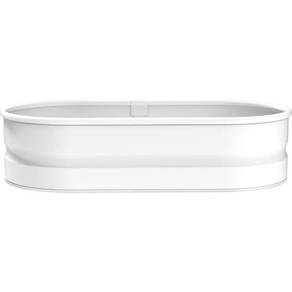 2 ft. x 1 ft. x 4 ft. White Steel Raised Garden Bed Planter