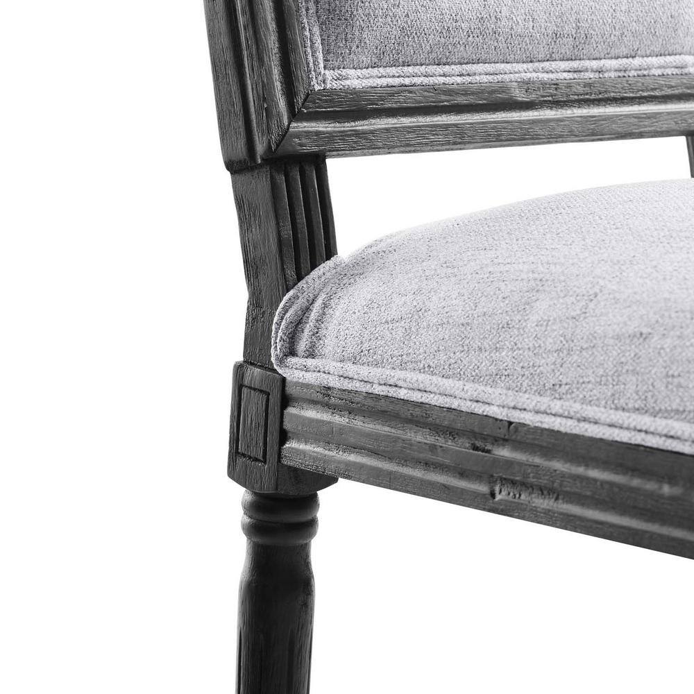 Black and Light Gray Upholstered Leather Side Chair with Wood Frame