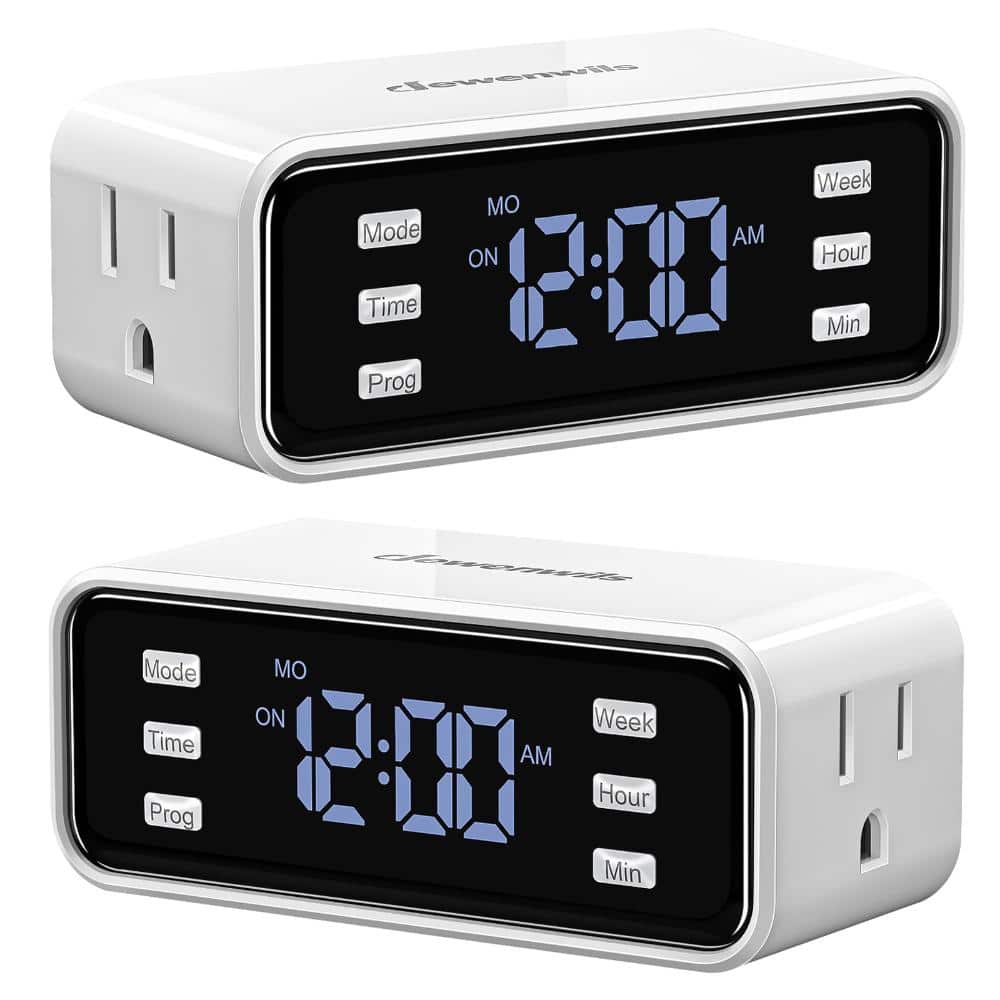 15 Amp Indoor Weekly Cyclic Digital Plug-In Bar Timer, Black (2-Pack) price history on PriceWatchPro