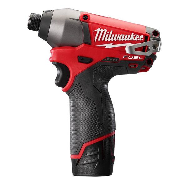 Milwaukee - M12 Fuel 12-Volt Lithium-Ion Brushless Cordless 1/4 in. Hex Impact Driver Kit with Free PACKOUT Case