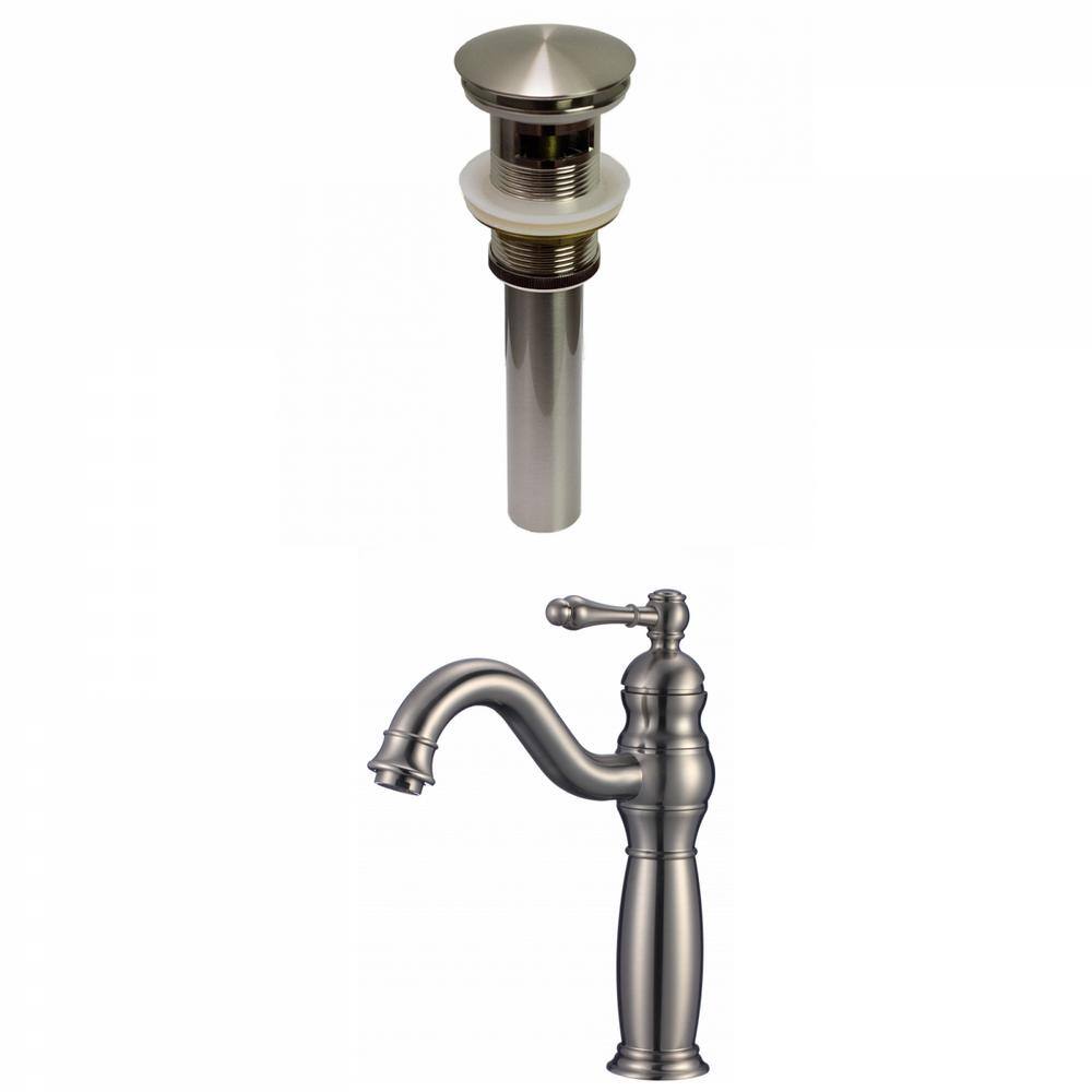 Roxy Single Handle High Arc Deck Mount Bathroom Faucet with Deckplate inclu