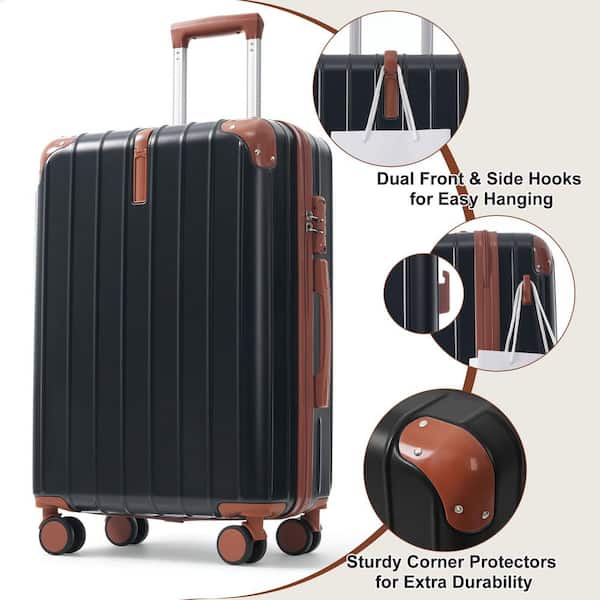 EUROPRESTIGE L-23BR ダークブラウンウィッグ Merax Lightweight Durable 3-Piece Black and Brown ABS Plastic