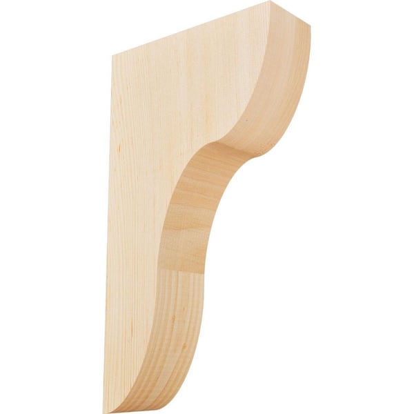 Ekena Millwork 3-1/2 in. x 10 in. x 18 in. Douglas Fir Carmel Smooth Corbel