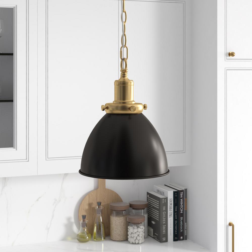 Meyer&Cross Elodie 60-Watt 1-Light Blackened Bronze Pendant Light